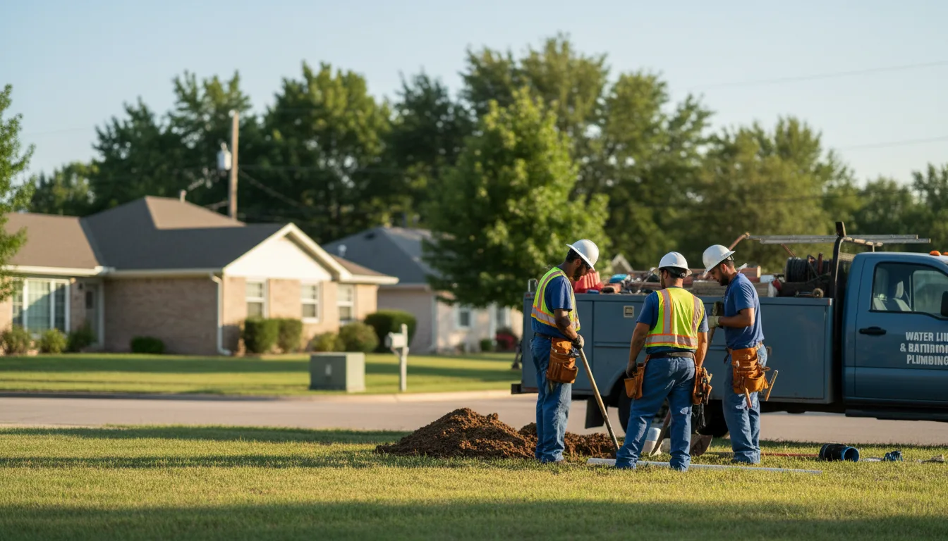 Residential water line and bathroom plumbing service in Leasburg, NC
